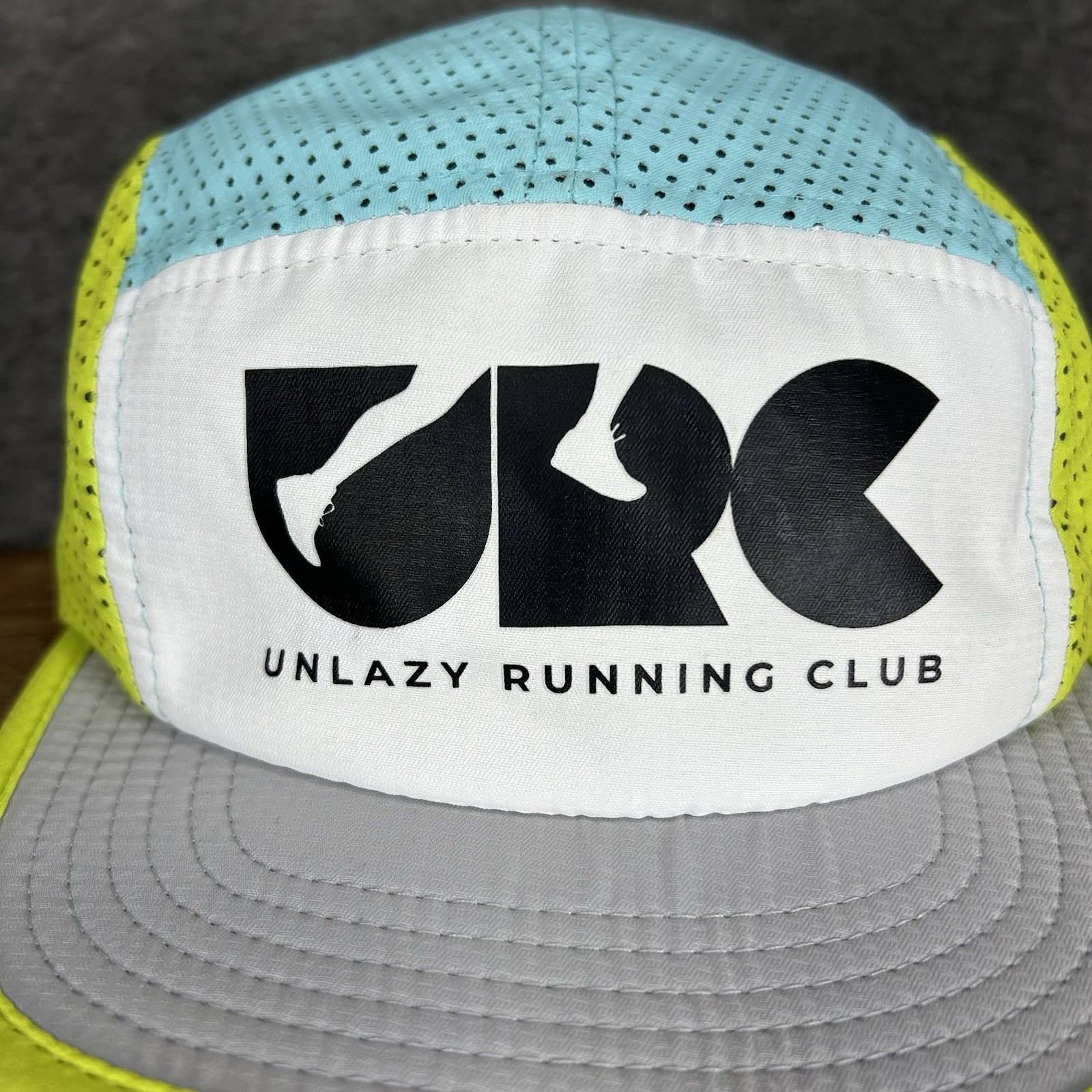 Rnnr Hat Cap Adult S Colorblock Distance 5-Panel Ventilated Unlazy Running Club — image 3 of 8